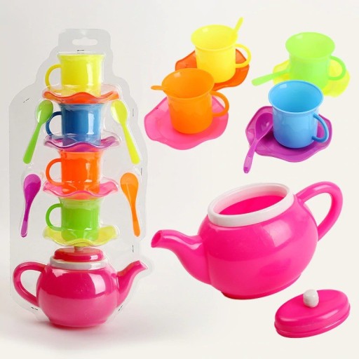 Kindertheeservies van plastic