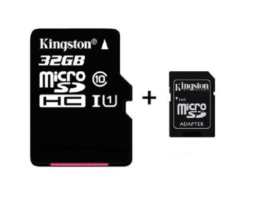 Kingston Micro SDHC + adaptateur - 16 Go - 128 Go