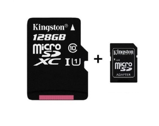 Kingston Micro SDHC + sovitin - 16 Gt - 128 Gt