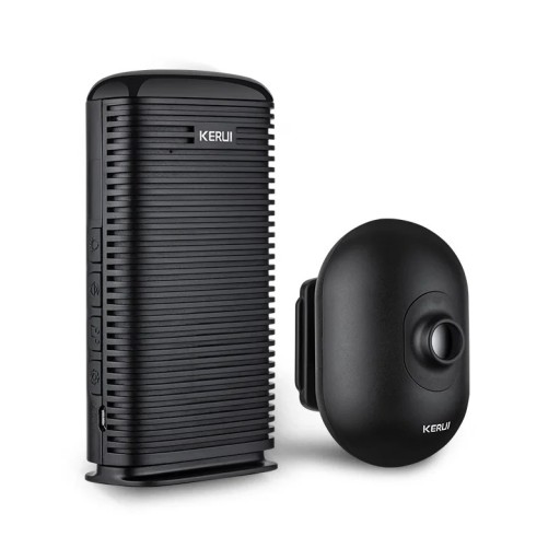 Kit d'alarme sans fil pour garage et allée 433 mhz récepteur + capteur PIR 9 x 6 cm étanche 300 m