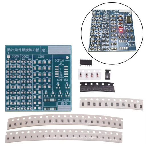 Kit d'entraînement de soudure DIY pour circuits électroniques 50 x 47 mm Module d'apprentissage DC 3–5 V Kit d'entraînement en électronique