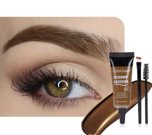 Kit de coloración de cejas en gel resistente al agua, gel iluminador para cejas, color de cejas de larga duración 24 horas