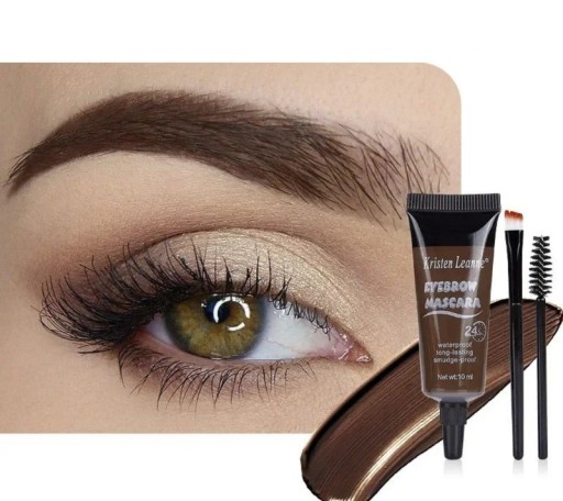 Kit de coloración de cejas en gel resistente al agua, gel iluminador para cejas, color de cejas de larga duración 24 horas