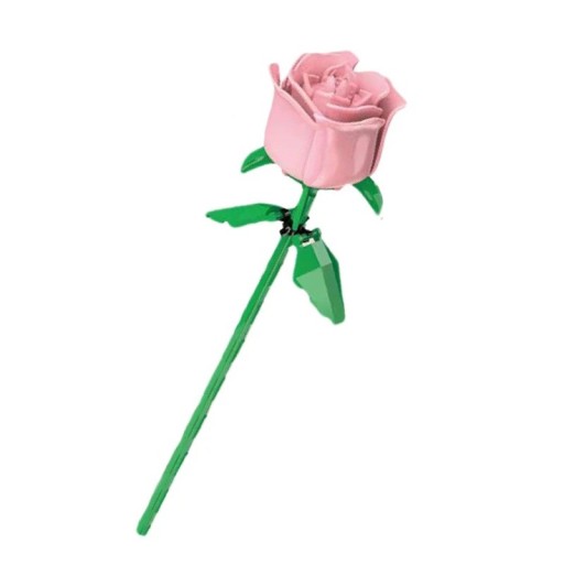 Kit de construcción de rosa 21 cm Flor hecha de ladrillos Modelo creativo Decoración Lego Regalo romántico para niños y adultos Creaciones hechas de ladrillos