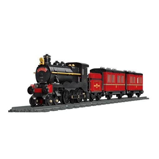 Kit de construcción de tren de vapor 78 x 9,5 x 5 cm 789 piezas Modelo plegable de un tren histórico sobre vías Kits de construcción decorativos para niños y adultos