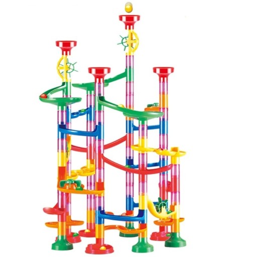 Kit de construcción infantil, pista plegable para canicas, 109 piezas, pista de carreras colorida, juguete creativo, para niños a partir de 3 años