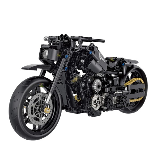 Kit de construction moto noire 586 pièces 33 x 13 x 15,5 cm Modèle pliable 1:8 Kit technique Pour enfants et adultes Âge 6+