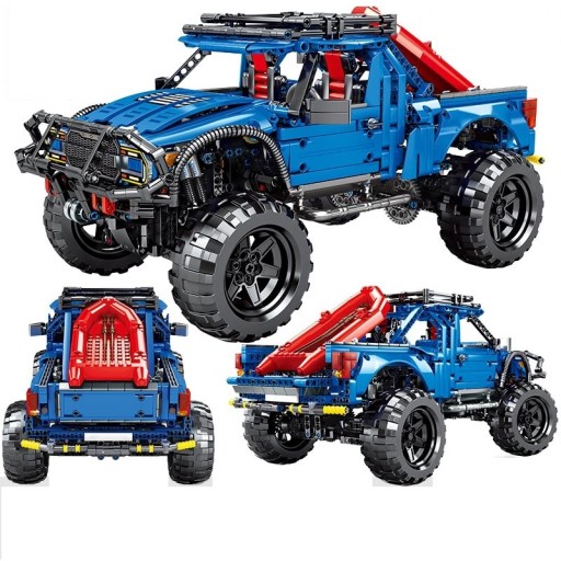 Kit de construction voiture bleue 1630 pièces