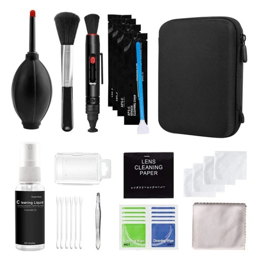 Kit de limpieza de cámaras 47 piezas para DSLR y cámaras digitales Sony Canon Nikon Fujifilm SLR DV Limpieza de lentes y sensores