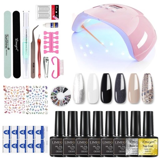 Kit de modelage d'ongles avec lampe UV/LED 54 W