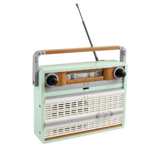 Kit de radio rétro 906 pièces Récepteur à transistors années 70 Modèle décoratif de radio Kit pour adultes Décoration intérieure 32 x 23 x 7 cm