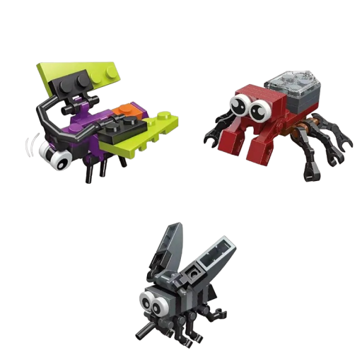 Kit - Insectes Araignée Moustique Papillon 65 pièces Ensemble de construction