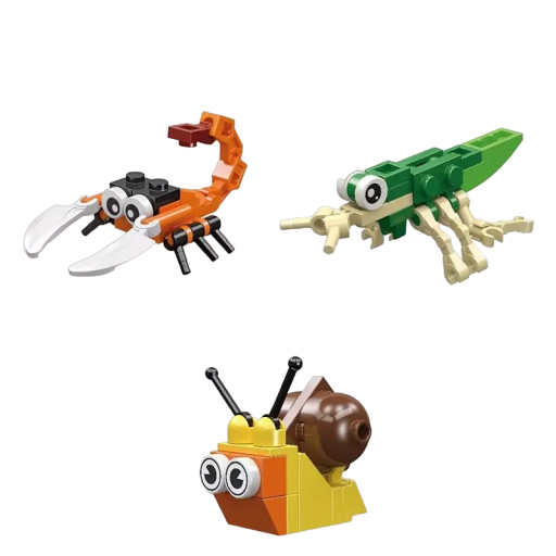 Kits - Rovarok Scorpion Grasshopper Snail 61 db Kit építőkészlet
