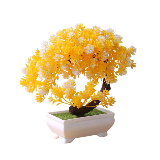 Kleine kunstmatige boom in pot 1 stuk nep decoratieve plant simulatie boom tafelversiering huis hotel en tuin plastic decoratie