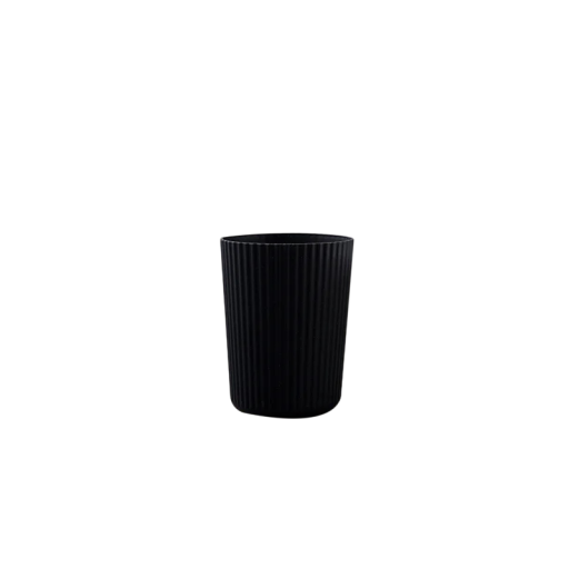 Kleine prullenbak 14,7 x 14,8 cm ronde plastic compacte voor badkamer kantoor slaapkamer op tafel en in huis