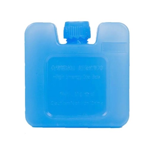Kleiner quadratischer Kühlblock mit Wasser gefüllt wiederverwendbar Größe 7 x 7 x 3 cm für die Brotdose und Handtasche