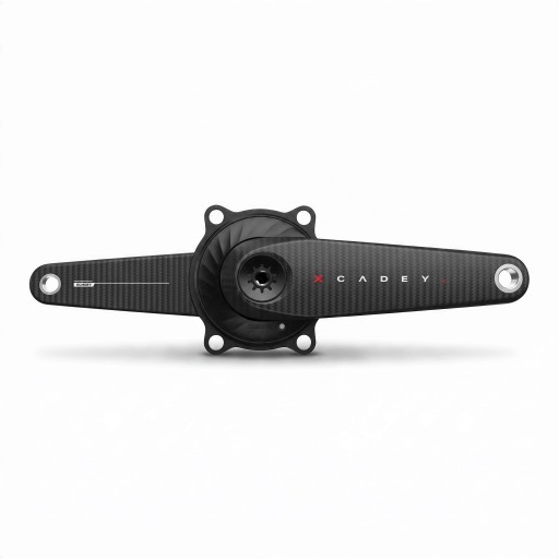 Kliky s meracím výkonom XCADEY VENTUS 16 cm Karbónová vlákna Pavúk 5 skrutiek 144 BCD Hriadeľ 24 mm Čierna Pre cyklistiku a tréning