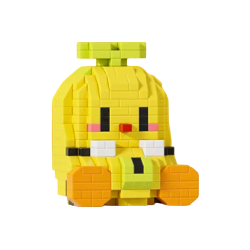 Klocki Mini banan 5,2 x 6 x 6,4 cm 333 szt Mikro 3D DIY klocki budowlane Smaczny owoc Kreatywna zabawka edukacyjna dla dzieci od 8 lat Model