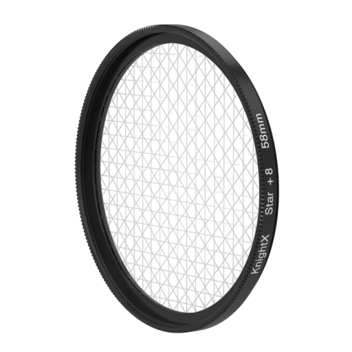 KnightX Effects Star Line Filter, 67 mm, Sternfilter mit Kreuzblende, 8-facher Stern für Canon, Sony, Nikon, Nachtfotografie, Lichtstrahleffekt