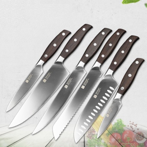 Knivsæt i rustfrit stål, 6 dele, C257