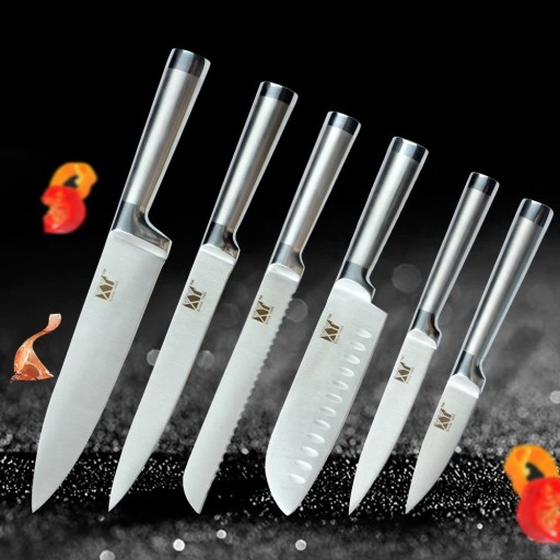 Knivsæt i rustfrit stål - 6 dele