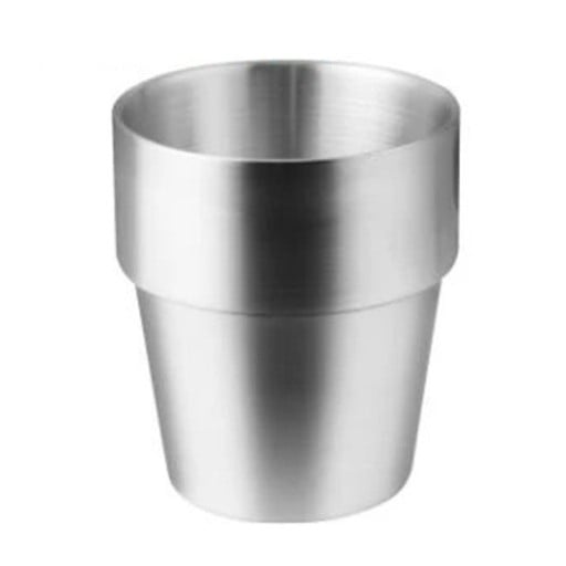 Kobberbeholder i rustfrit stål med dobbelt væg 300 ml i sølvfarve til at drikke kaffe