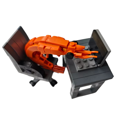 Kockákból készült Rák figura 155 db Kicsi 3D DIY építőjáték gyerekeknek Fiúknak és Lányoknak Kreatív mini modell Állatos építőjáték matricák nélkül