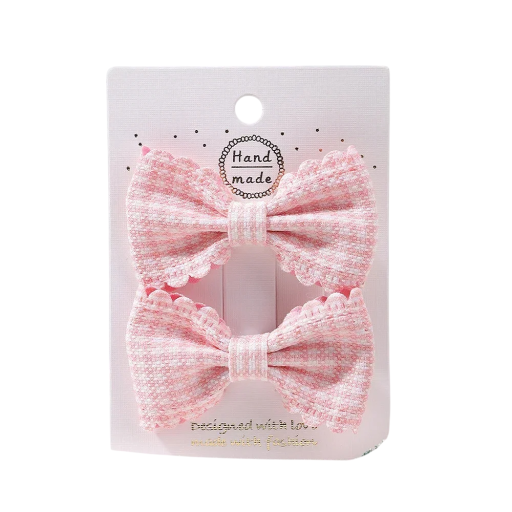 Kockás haj masni 2 db masni kapcsok 6,4 x 3,8 cm Elegáns Kiegészítő Hajtűk masnival Stílusos frizura Aranyos hajkiegészítők