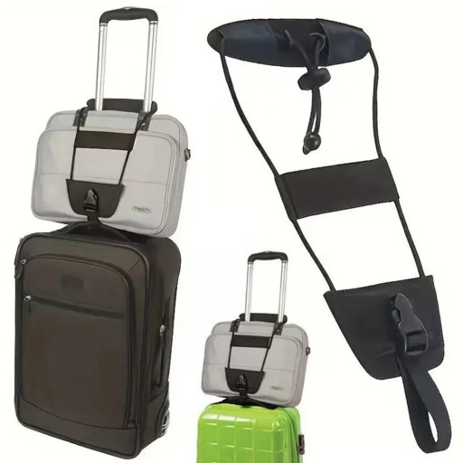 Kofferband met handvatbevestiging 55x21 cm nylonband voor het bevestigen van handbagage aan een reiskoffer