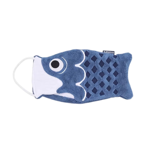 Koi-kalan muotoinen tekstiili-pyyhe super imukyky 23,5 × 14,7 cm pehmeä materiaali punainen/sininen kylpyhuoneeseen, keittiöön ja lapsille
