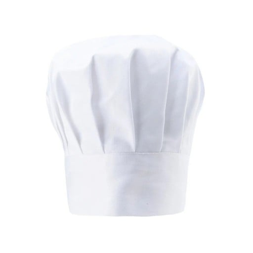 Kokkehat lav skæring 22 cm med folder bomuld polyester arbejdsbeklædning til køkkenet gastronomisk tøj