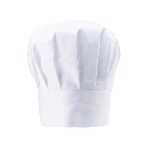Kokschefs hoed lage snit 22 cm plooien katoen polyester werk hoofddeksel voor de keuken gastronomische kleding