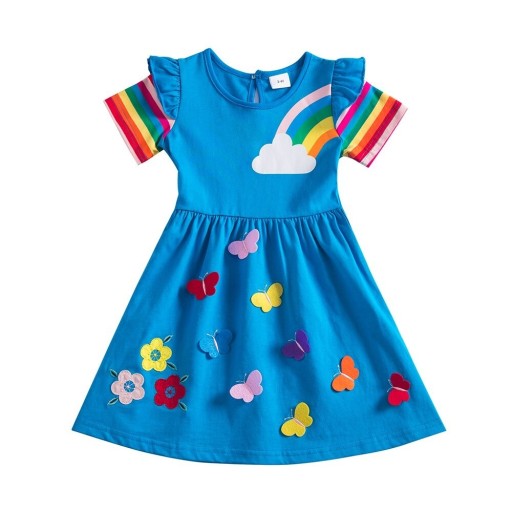 Kolorowa sukienka dziewczęca N80