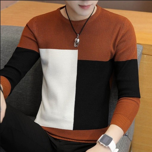 Kolorowy sweter męski
