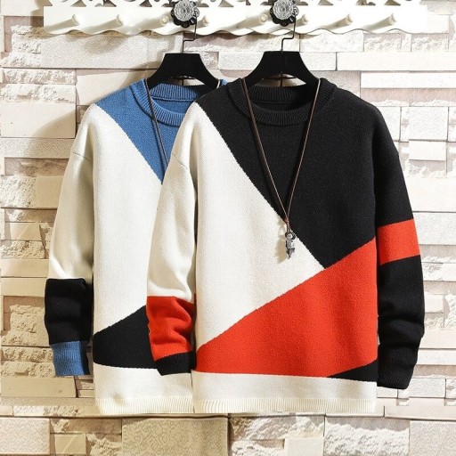 Kolorowy sweter męski F243