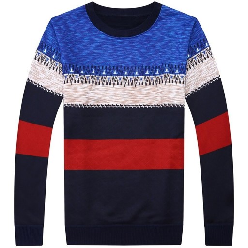 Kolorowy sweter męski F258