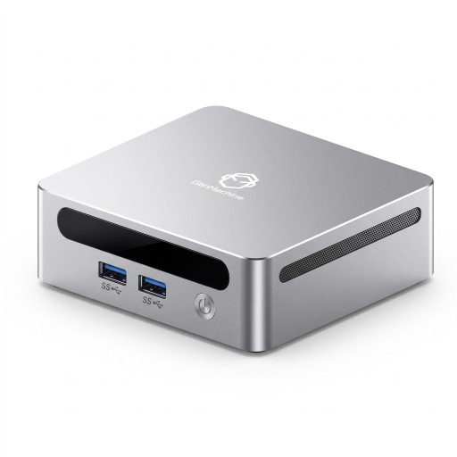 Kompakt gaming PC GenMachine AMD Ryzen 5 6600H ES 16 GB RAM 1 TB SSD 6 kerner 3,3 til 4,5 GHz Sølv Mini computer til spil og multimedia
