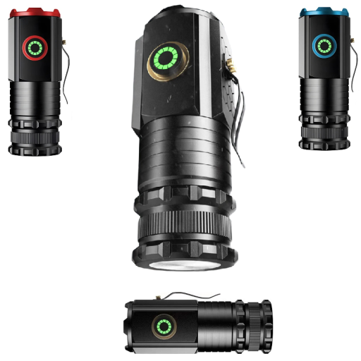 Kompakte LED Taschenlampe 8 cm USB-C wiederaufladbar magnetisch mit Clip und Batteriestatusanzeige für EDC und Outdoor