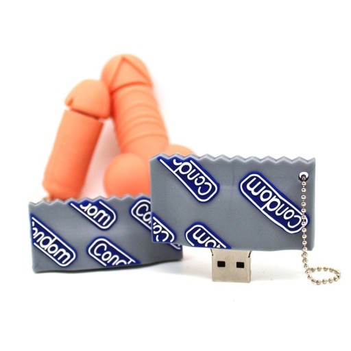 Kondom mit USB-Stick