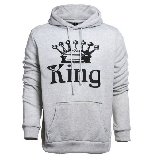 KONGE OG DRONNING - Sweatshirts til par - Lysegrå