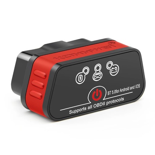 Konnwei ELM327 V1.5 Bluetooth 5.0 OBD2 skener Diagnostická čtečka kódů OBDII Auto diagnostika pro Android iOS čtení a mazání chyb