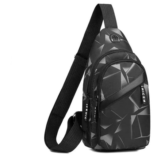 Könnyű unisex keresztpántos táska 31×16×8 cm Sport mellkasi hátizsák Válltáska Utazótáska Két Nagy Zsebbel Férfiaknak és Nőknek