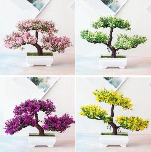 Konstgjord bonsai i en kruka