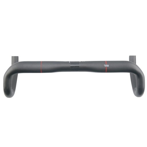 Koolstof wegfiets stuur compact boog 380 mm boven 360 mm onder koolstof zwart met rode streep voor racefiets