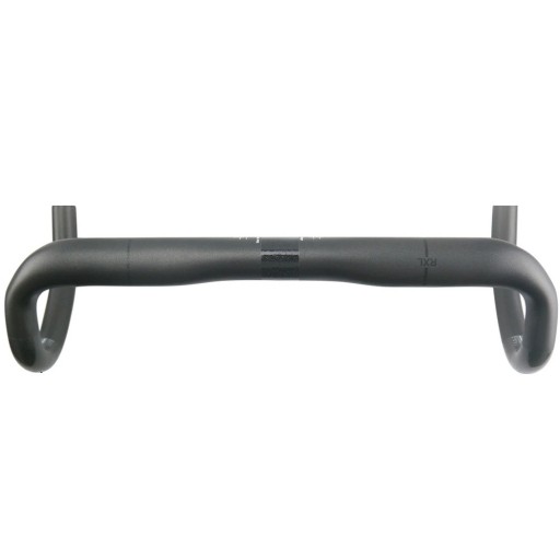 Koolstofen wegfiets stuur compacte vorm 440 mm boven 420 mm onder koolstof zwart met zwarte streep voor racefiets