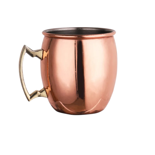 Kopparmugg med handtag 530 ml av koppar 8,8 x 10 x 8,8 cm för servering av kalla drycker hemma och vid samkväm