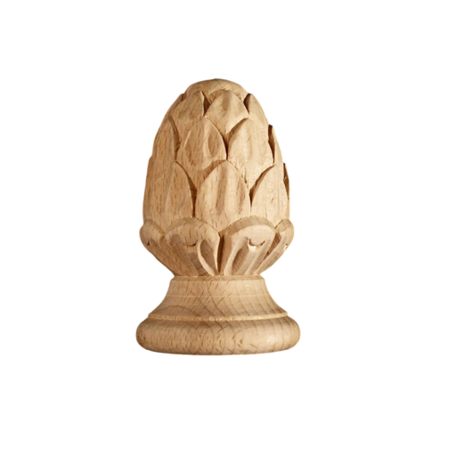 Koristeellinen puunjalka koristeellinen kaiverrus 15x10 cm massiivipuuta vaaleanruskea tuki huonekaluille ja sisustuksen remontteihin