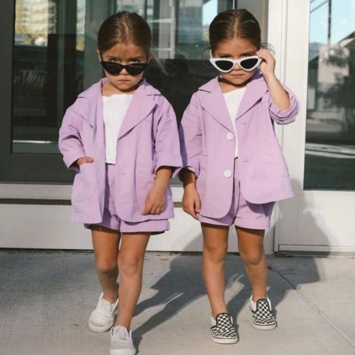 Κοριτσίστικο σακάκι, μπλούζα και σορτς L1411