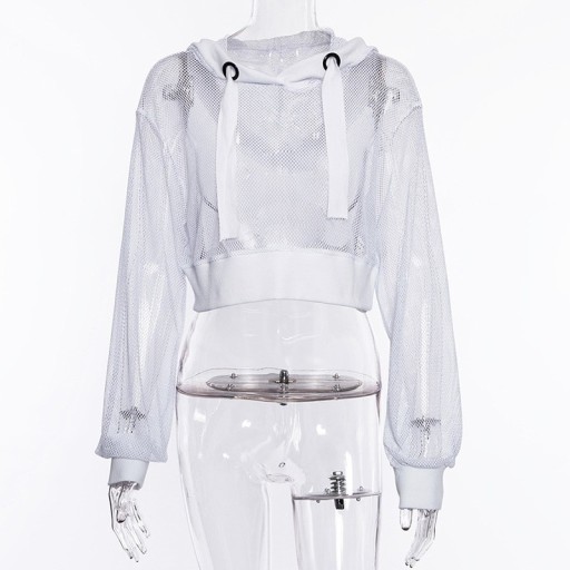 Kort mesh-sweatshirt til kvinder A61