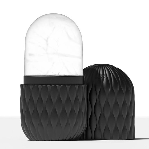 Kosmetická ledová kapsle z potravinářského silikonu se strukturovaným povrchem pro péči o pleť a zmírnění otoků 9,9 x 5,05 x 3,4 cm